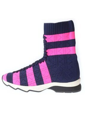 Fendi Border Socks Sneakers Navy Pink Navypink